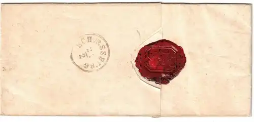 1867,, Faltbriefhülle ab "SZASZ-REGEN nach  "SCHAESSBURG", Siebenbürgen-Rumänien