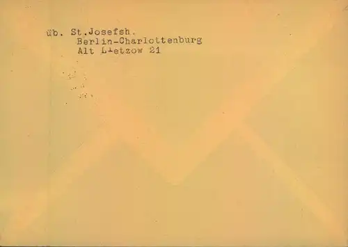 1954, Luftpostbrief mit 25 Pfg. Schinkel ab (1) BERLIN W 108"