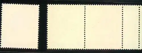 1969, Lausitzer Volkskunst, Zdr 10 und 50 Pfg. postfrisch mit Leefeld links und 20 Pfg.Einzelmarke
