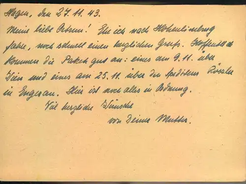 1943,6 Pfg. Frageteil zum "Eurpaporto" ins "KLV-LAGER Slo 35, Zipserheim in Tratra-Lomnitza, Slowakei