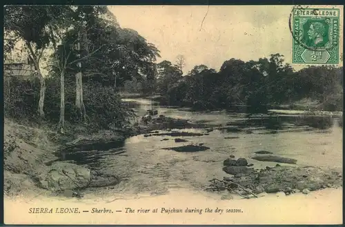 1920, picture card "Shergro - The river Pujchun"