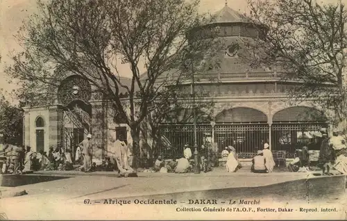 1922 (ca.): picture postcard DAKAR "Le Marché