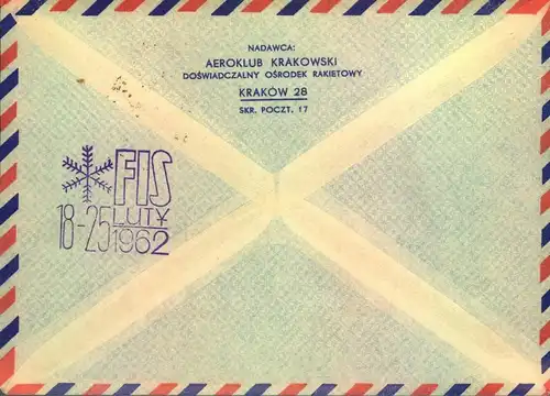 1962,1965, two polnish "Rocket Mail" covers, please view.