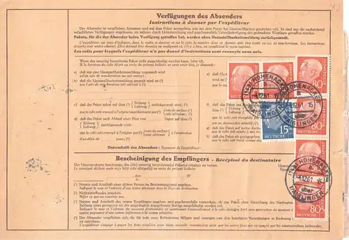 1829, Postschein für eine Galdsendung von CAMMIN nach Greiffenberg