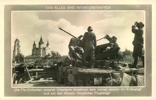1940 (ca.),  Propagandakarte aus der Serie ""Über Allem steht die Infantrie"