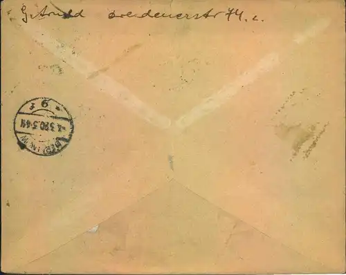 1920, Luftpostbrief ab "LEIPZIG LUFTPOST" nper Einschreiben nach Berlin