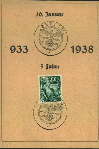 1938, Sonderkarte 5 Jahre Machtergreifung