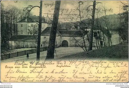 1903, Grunewald, Jagdschloss, Stempel CHARLOTTENBURG,