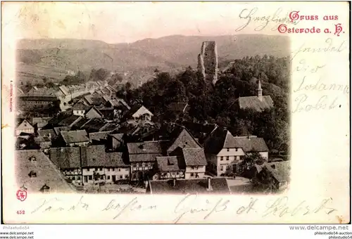 1902, OSTERODE a. H., Gruss aus..., Seesen, Panorama-Ansicht