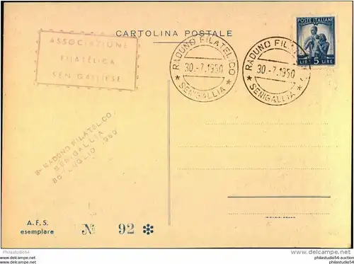 1950, RADUNO FILATELICO SENIGALLIA