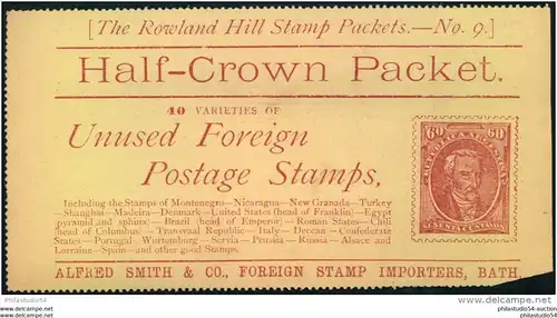 Advertisement "The Rowland Hill Stamp Packets"