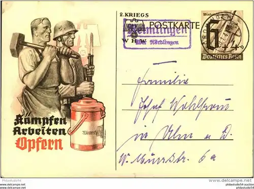 Bayern, Posthilfsstellenstempel , Rummeltshausen über Memmingen , 1935