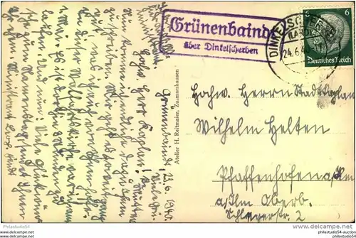 Bayern, Posthilfsstellenstempel , Vötting Freising Land , ca. 1936