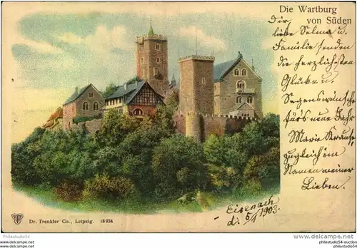 die WARTBURG von Süden,1903, Dr. Trenkler Co., Leipzig 18 934