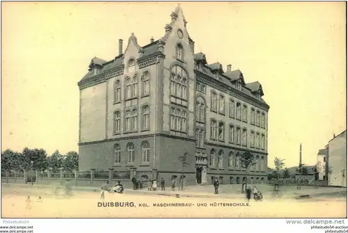 DUISBURG ; KGL. Maschinenbau- und Hüttenschule, Lichtdruck v. Zeller & Vogel,