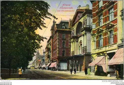 ALTONA, Königstraße mit Stadttheater, 1944,