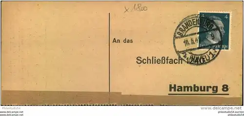 1942, BRANDENBURG HAVEL1; Liebesgaben-Paket Empfangsbestätigung,