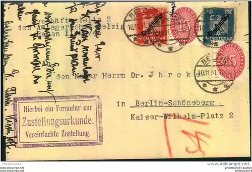 1931, Zustellung ab BELZIG- Brandenburg