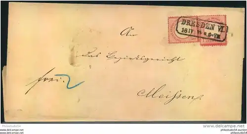 1874 (?), 1 Groschen großer Brustschild MeF ab DRESDEN