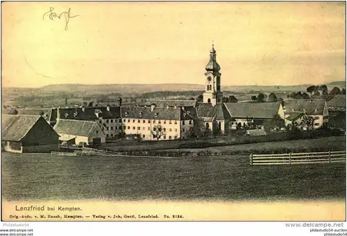 LENZFRIED bei Kempten , ca. 1911, Orig.-Aufn. v. M. Rauch, Verl. v. Joh. Gastl, No. 2124