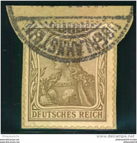 "DFUTSCHES REICH", Plattenfehler auf 3 Pfg. Germania - (Mi-Nr. 69 I - 55,00)