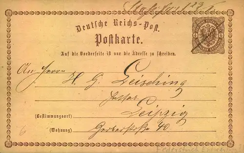 1874, 1/2 Groschen Brustschild GSK mit handschriftlicher Entwertung "Staßfurt"