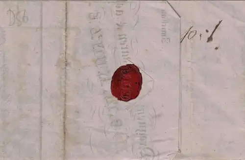 1863, Paketbegleitbrief ab ZWICKAU mit handschriftlicher Taxe "2 1/4"