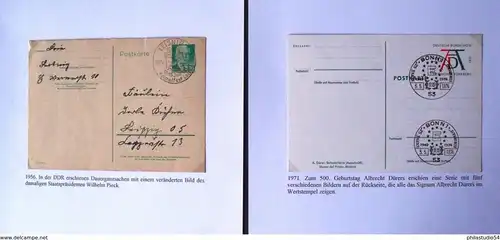 1931/1971, Sammlung von 36 Ganzsachen, Deutsches Reich, Berlin und BRD mit besseren