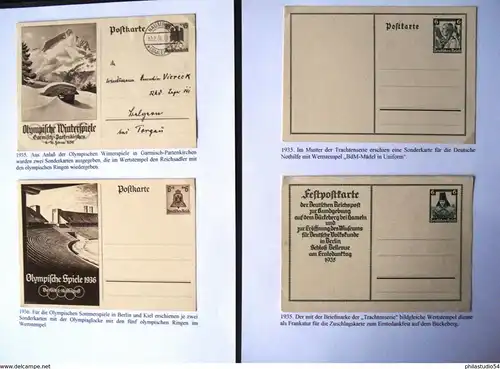 1931/1971, Sammlung von 36 Ganzsachen, Deutsches Reich, Berlin und BRD mit besseren