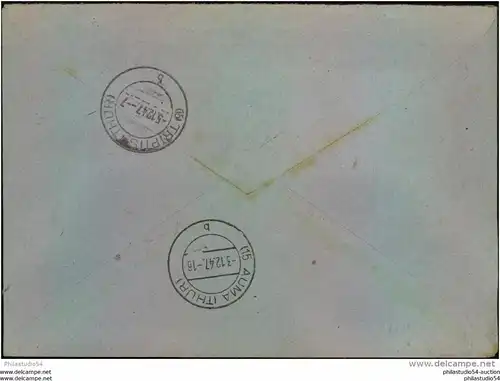 1947, Einschreiben mit Not-R-Zettel "Rehfelde (Krs. Niederbarnim)