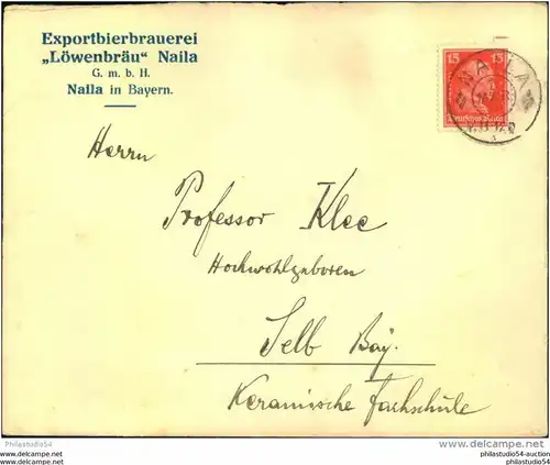 1928,NAILA, toller Firmen-Werbebrief,  Reklame, Exportbierbrauerei "Löwenbräu"  in Bayern, Alkohol