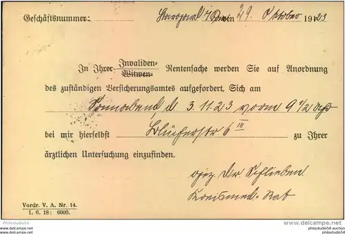 1923, "Gebühr bezahlt" ab STARGARD 30.10.23