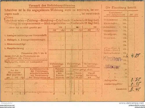 1947, Nachnahme Drucksache mit 40 und 6 Pfg. Ziffer ab DETMOLD