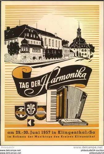 1957, Tag der Harmonika in Klingenthal, Erzgebirge