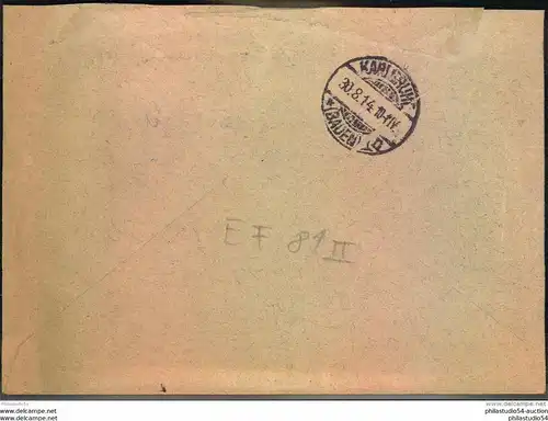 1914, 30 Pfg. Luitpold als EF auf Einschreiben ab LINDAU BODENSEE