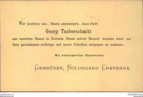 1886, 5 Pfg Ganzsachenkarte mit privatem Zudruck rückseitig ab LINDAU