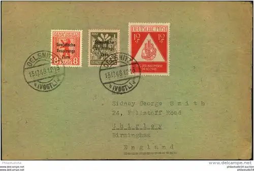 1948, Auslandsbrief ab OELSNITZ (VOGTL)