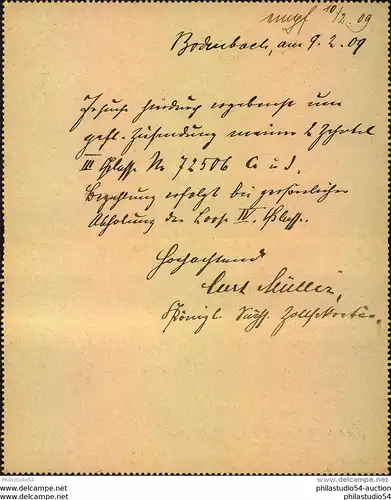 1909, Kartenbrief, Werstempel 10 Heller Franz-Josef mit Bahnpoststempel DRESDEN-BODENBACH und Ra1 ""In Oesterreich einge