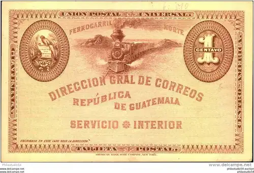 REPUBLICA DE GUATEMALA 1 Centavo Servicio Interior
