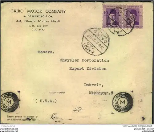 1940, letter from CAIRO MOTOR COMPANY to Chrysler Corp. Detroit, Censor, Censure