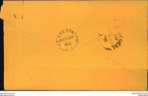 1866, envelope sent from ST. POLYCARPE via Coteau Station addressed to Montreal. ""PAID 3"" mark, Envelope a little shor
