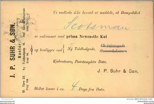 1895, 8 Öre stationery card with private imprint on back