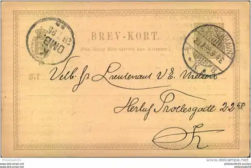 1895, 8 Öre stationery card with private imprint on back