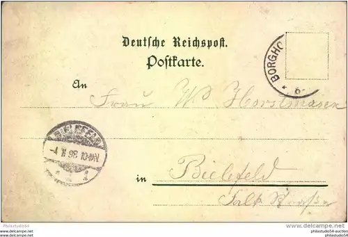 1898, Ravensburg Gruss aus ..., Verlag von H. Beuke Dissen, gelaufen,