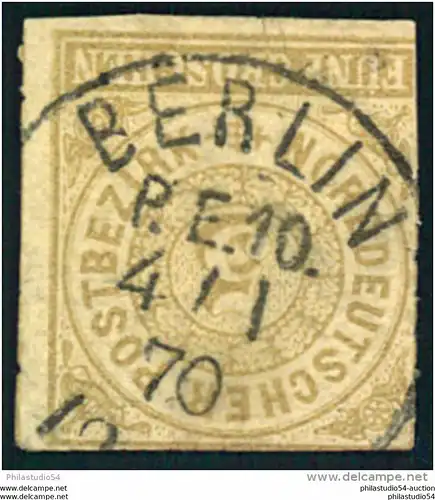 BERLIN P.E. 10, KBHW 348 b auf NDP 5 Groschen durchstochen