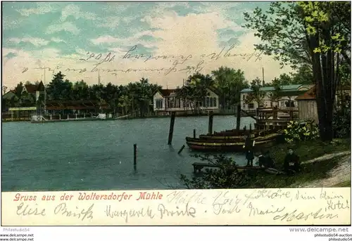 Woltersdorfer Mühle, Gruss aus der ..., 1905, beschrieben aber ungebraucht, evtl. im Kuvert verschickt