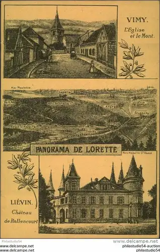 VIMY  -  LIÉVIN  -  DE LORETTE -- Deutsche Feldpost - gelaufen 1915