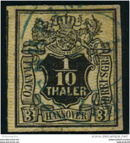 1/10 Thaler voll- bis breitrandig (Mi-Nr. 7a)