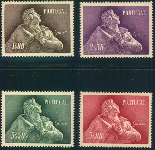 1957, Almeida Garrett, complete fine MNH, Afinsa 827/830