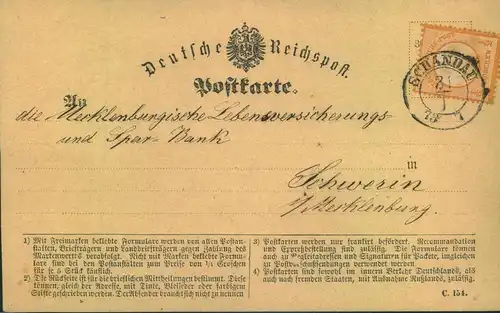 1873, dekorative Postkarte mit nachverwendetem K2 "SCHANDAU"